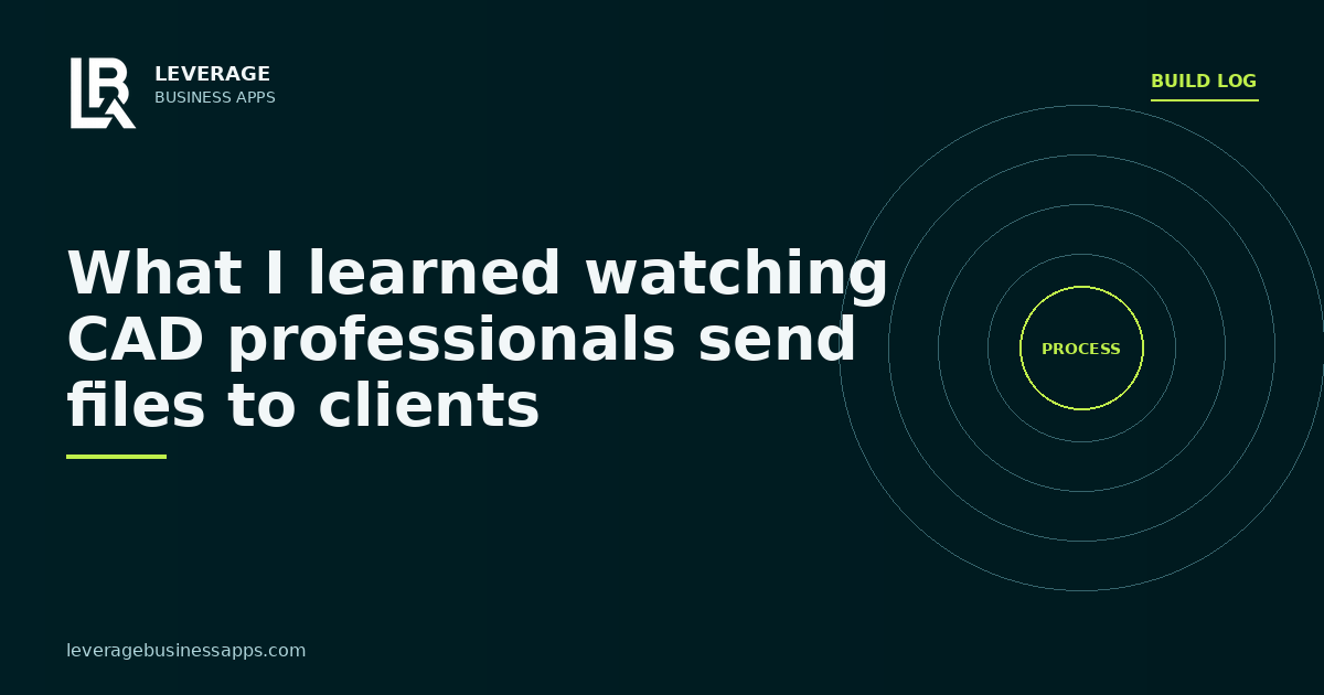What I learned watching CAD professionals send files to clients